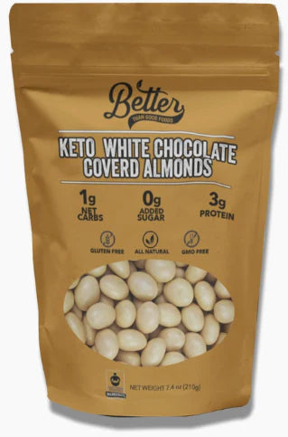Better Than Good Food "Keto White Chocolate Covered Almonds"